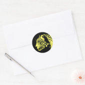 Jaguar Pop Art Ronde Sticker (Envelop)