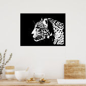 Jaguar Poster Print - Black & White Jaguar Posters (Cuisine)
