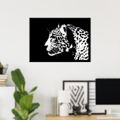 Jaguar Poster Print - Black & White Jaguar Posters (Bureau à domicile)