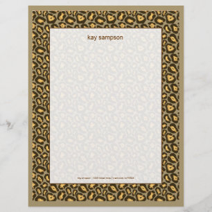 Jaguar print gepersonaliseerd briefhoofd