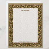 Jaguar print gepersonaliseerd briefhoofd (Voorkant / Achterkant)