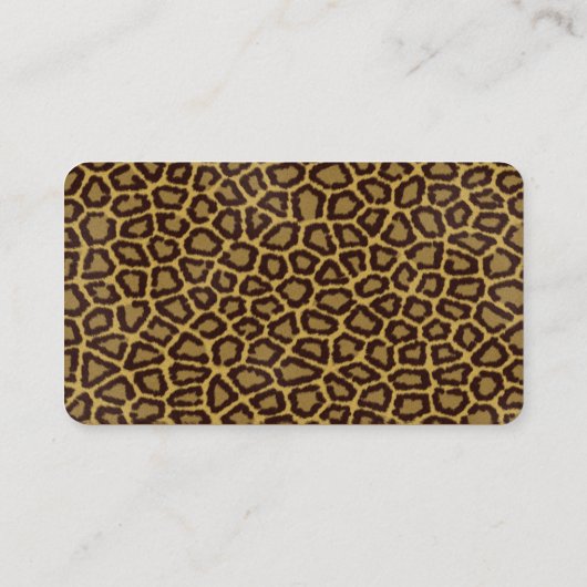 Jaguar Print Pattern Visitekaartje (Achterkant)