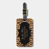 Jaguar Print Personalized bagagelabel (Voorkant verticaal)