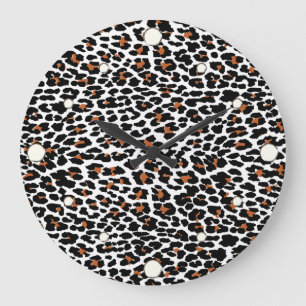 Jaguar Print wandklok Grote Klok