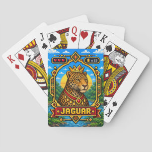 Jaguar Retro 8-Bit Pixelkunst Pokerkaarten