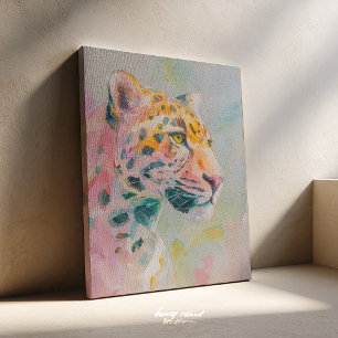 Jaguar Schilderij – Wilde Jungle Kunstprint, Tropi Canvas Afdruk
