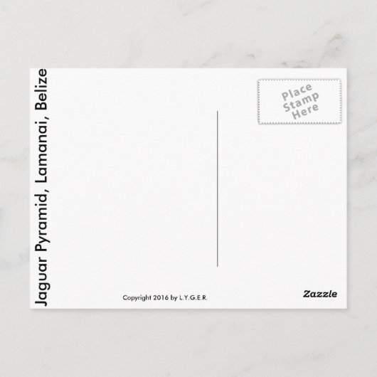 Jaguar Temple Briefkaart (Achterkant)