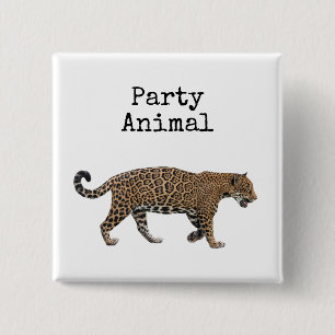 Jaguar Vierkante Button 5,1 Cm