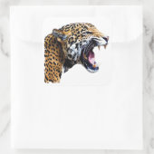Jaguar - Wilde Cat Vierkante Sticker (Tas)