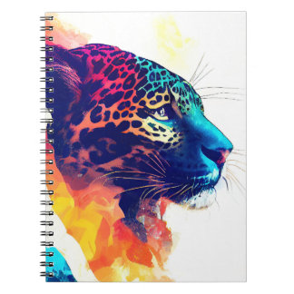 Jaguar Wilde Natuur Dierlijke Kleur Kunst Schilder Notitieboek