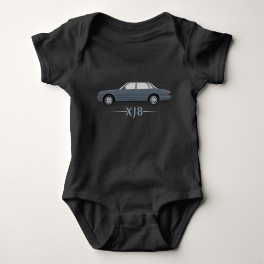Jaguar XJ8 Luxury Car Gift Gold - Romper (Voorkant)