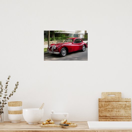 Jaguar XK 120 FHC Poster (Keuken)