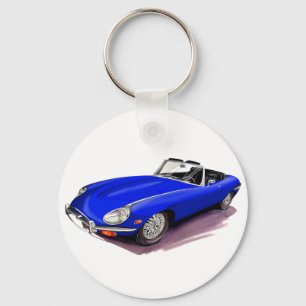 Jaguar XKE Blue Car Sleutelhanger