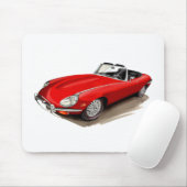 Jaguar XKE Red Car Muismat (Met muis)
