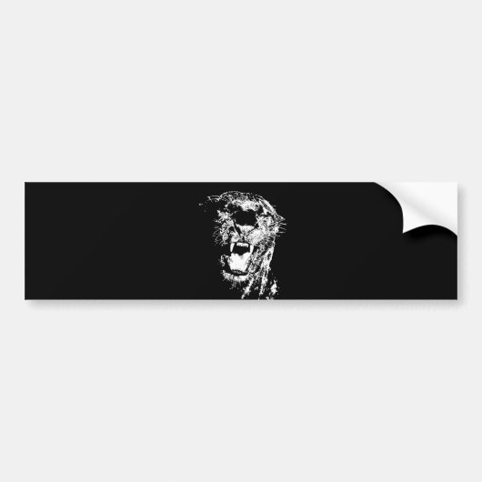 Jaguar - Zwarte Panther Bumpersticker (Voorkant)