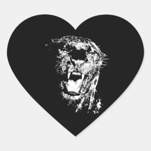 Jaguar - Zwarte Panther Hart Sticker