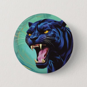 Jaguar - Zwarte Panther Ronde Button 5,7 Cm