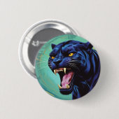 Jaguar - Zwarte Panther Ronde Button 5,7 Cm (Voorkant /achterkant)