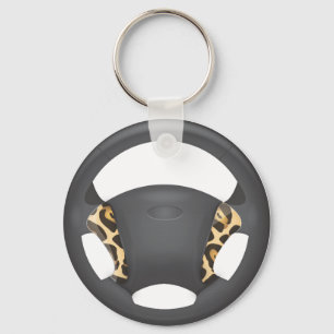 Jaguarprint Stuurwiel Sleutelhanger