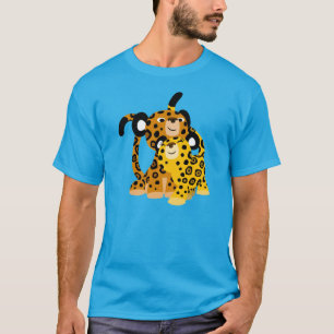 Jaguars mignons de bande dessinée dans le T-shirt
