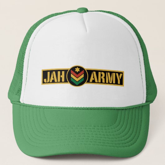 Jah Army - Reggae Rasta Roots - Casquette de camio (Devant)