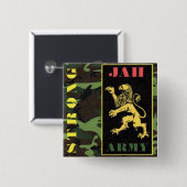 JAH ARMY STRONG BUTTON (Voorkant /achterkant)