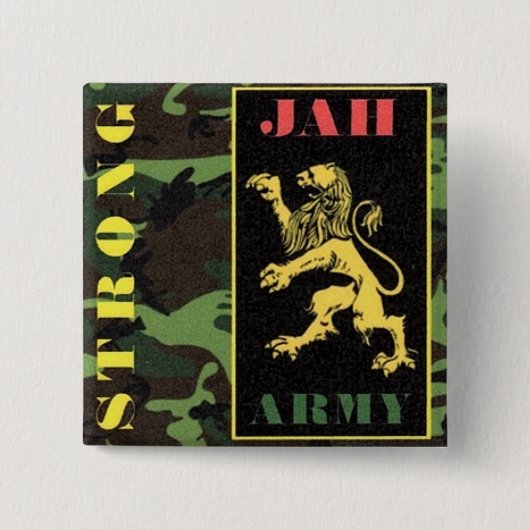 JAH ARMY STRONG BUTTON (Voorkant)