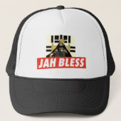 Jah Bless - Haile Selassie - Rasta Trucker Cap (Voorkant)