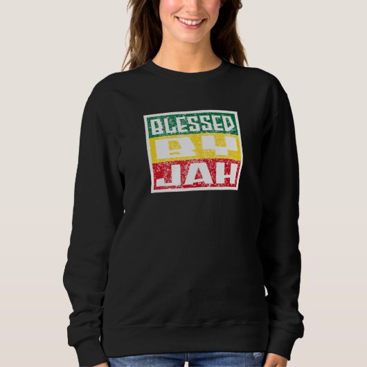 Jah Bless Rasta Raggae Ragga Roots God Rasta Trui (Voorkant)