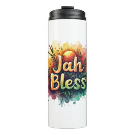 Jah Bless Reggae Watercolor Portable Thermal Bottl Thermosbeker
