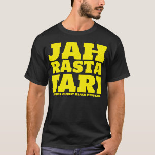JAH RASTAFARI & BLACK MESSIAH Basic Donker T-shirt