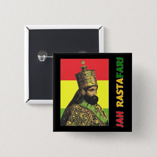 Jah Rastafari Button (Voorkant /achterkant)