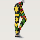 Jah Rastafari Irie Jamaïcaine Rasta Leggings (Droite)