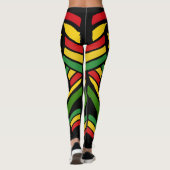Jah Rastafari Irie Jamaïcaine Rasta Leggings (Dos)