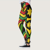 Jah Rastafari Irie Jamaïcaine Rasta Leggings (Gauche)