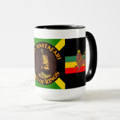 Jah Rastafari - lion de Judah - Rasta - tasse de (Devant droit)