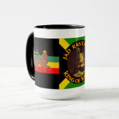 Jah Rastafari - lion de Judah - Rasta - tasse de (Devant gauche)