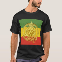 Jah Rastafari Lion van Judah Golden Rasta King T-shirt