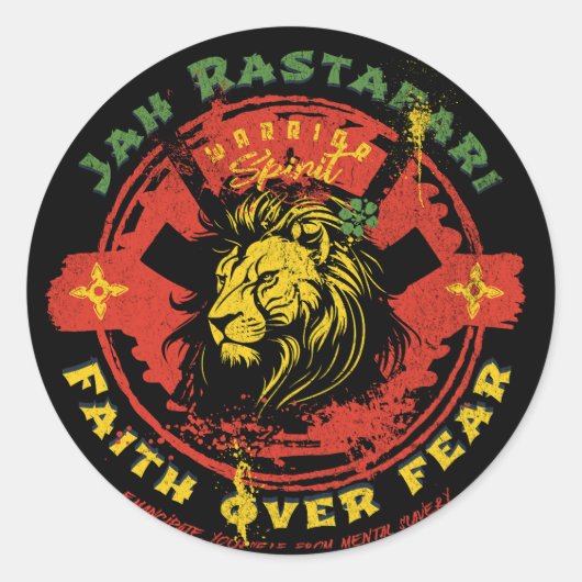 Jah Rastafari Sticker (Voorkant)