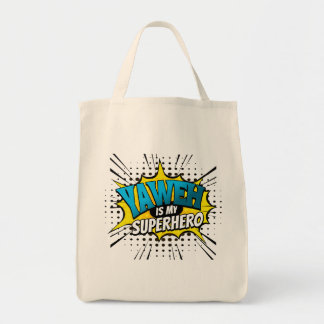 Jahweh is mijn superheld tote bag