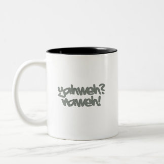 Jahweh? Nahweh! Tweekleurige Koffiemok