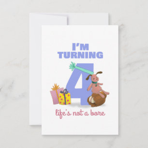 J'ai 4 ans avec la carte Joyeuse pour enfants d'an