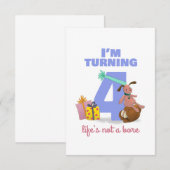 J'ai 4 ans avec la carte Joyeuse pour enfants d'an (Devant / Derrière)