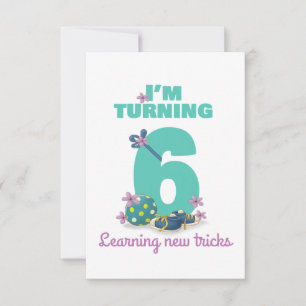 J'ai 6 ans avec une carte d'anniversaire heureuse