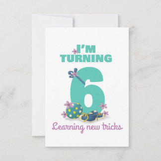 J'ai 6 ans avec une carte d'anniversaire heureuse