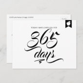 J'Ai Aimé Vous Jours Anniversaire Love Carte Posta (Devant / Derrière)