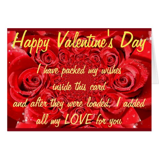 J'ai ajouté tout mon Amour pour vous Heureux Valen (Devant horizontal)