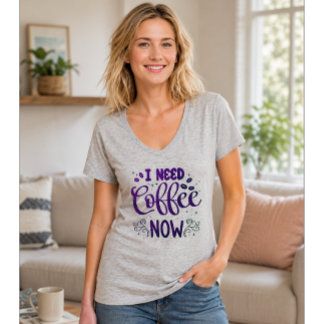 J'ai Besoin de Café Maintenant T-shirt de Café Drô
