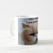 J'ai besoin de la tasse de café de chat persan de (Devant gauche)
