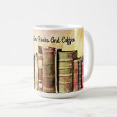 J'Ai Besoin De Livres Et De Café Mug Cup (Devant droit)